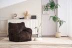 010-Soft Fluffy Corduroy Fabric Bean Bag Chair Filled With Memory Sponge,Brown - Grand Goldman Shop