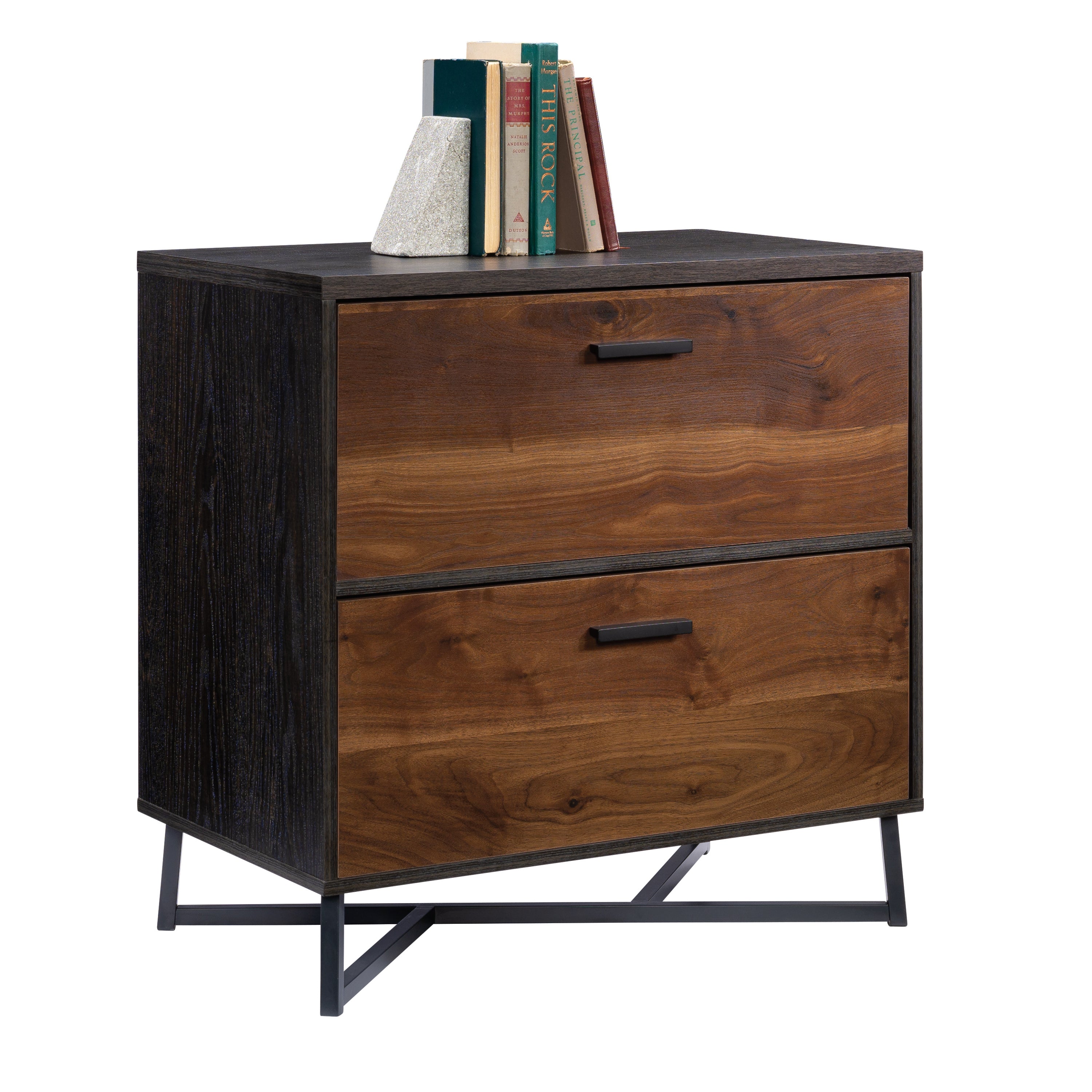 Lateral File with Modern Design, Dark Walnut finish | Premium Home Decor - Grand Goldman