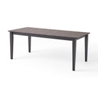 Farmhouse Charm Dining Table with Square Leg Black Solid Wood and MDF 76x35.5 inches - Grand Goldman Shop