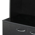 70.87' Tall Wardrobe& Kitchen Cabinet, with 6-Doors, 1-Open Shelves and 1-Drawer for bedroom,Black - Grand Goldman Shop
