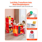Kids Grocery Store Playset Supermarket Play Toy Set with Cash Register | Premium Home Decor - Grand Goldman