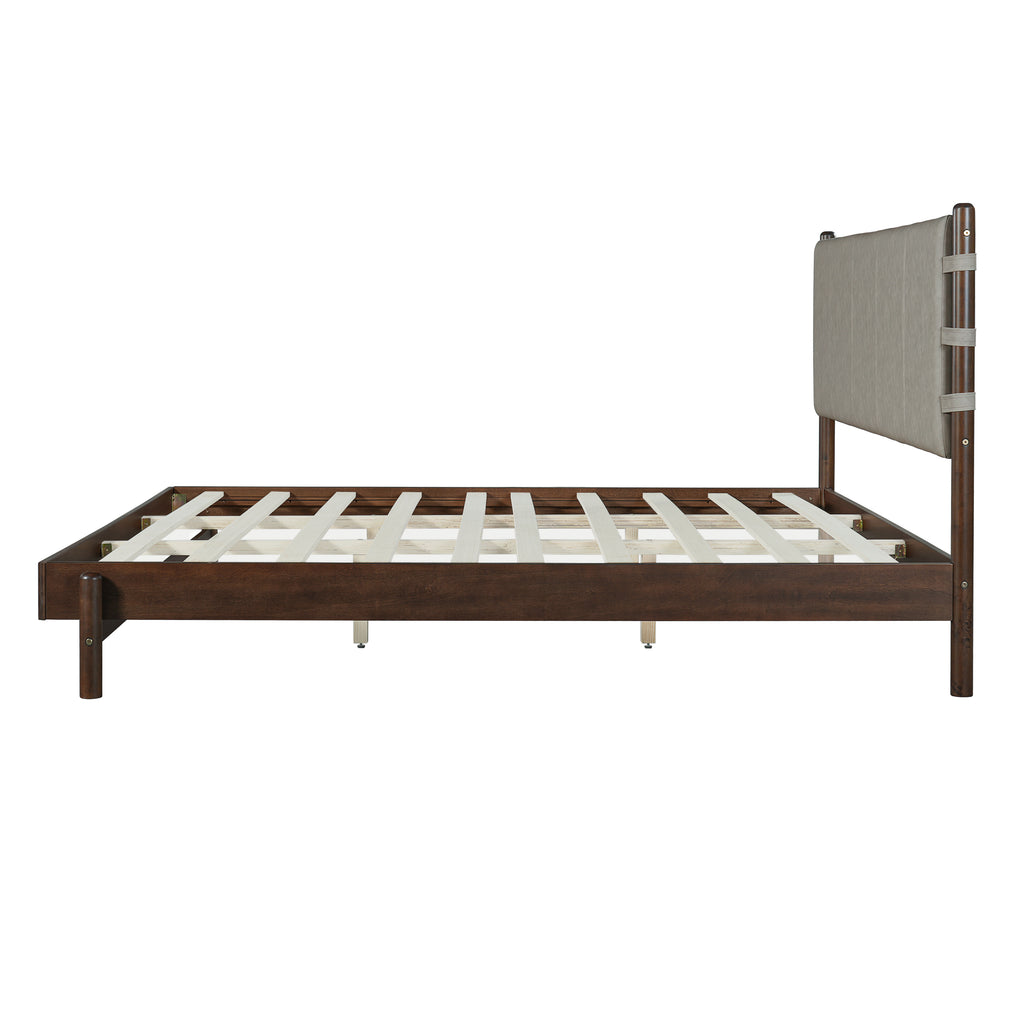 Modern King Bed Frame Set with 2 Nightstands, Light Gray Wood Platform Bed with Headboard and Matching Bedside Tables for Bedroom - Grand Goldman Shop