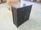 Kitchen Sideboard Buffet Cabinet, Farmhouse Storage Cabinet With Drawer And Adjustable Shelf, Barn Door Accent Cabinet For Kitchen, Dining Room, Entryway,Black - Grand Goldman Shop