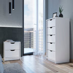 Raymer 2 Piece Bedroom Set, Nightstand + Dresser, White - Grand Goldman Shop