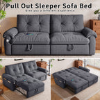 W3820S00027, a 77-inch convertible sofa bed, and a 2-in-1 piece suitable for both sitting and lying. Made of cloud-like fabric, it is applicable to living rooms, bedrooms and apart - Grand Goldman Shop