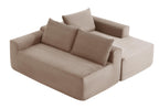 96.9' Cloud Sectional Couch with L-Shape Chaise,Modern Modular Sofa with Deep Seat, Upholstered Couches for Living Room Bedroom,No Assembly Required, (Corduroy Fabric),Camel,Right - Grand Goldman Shop