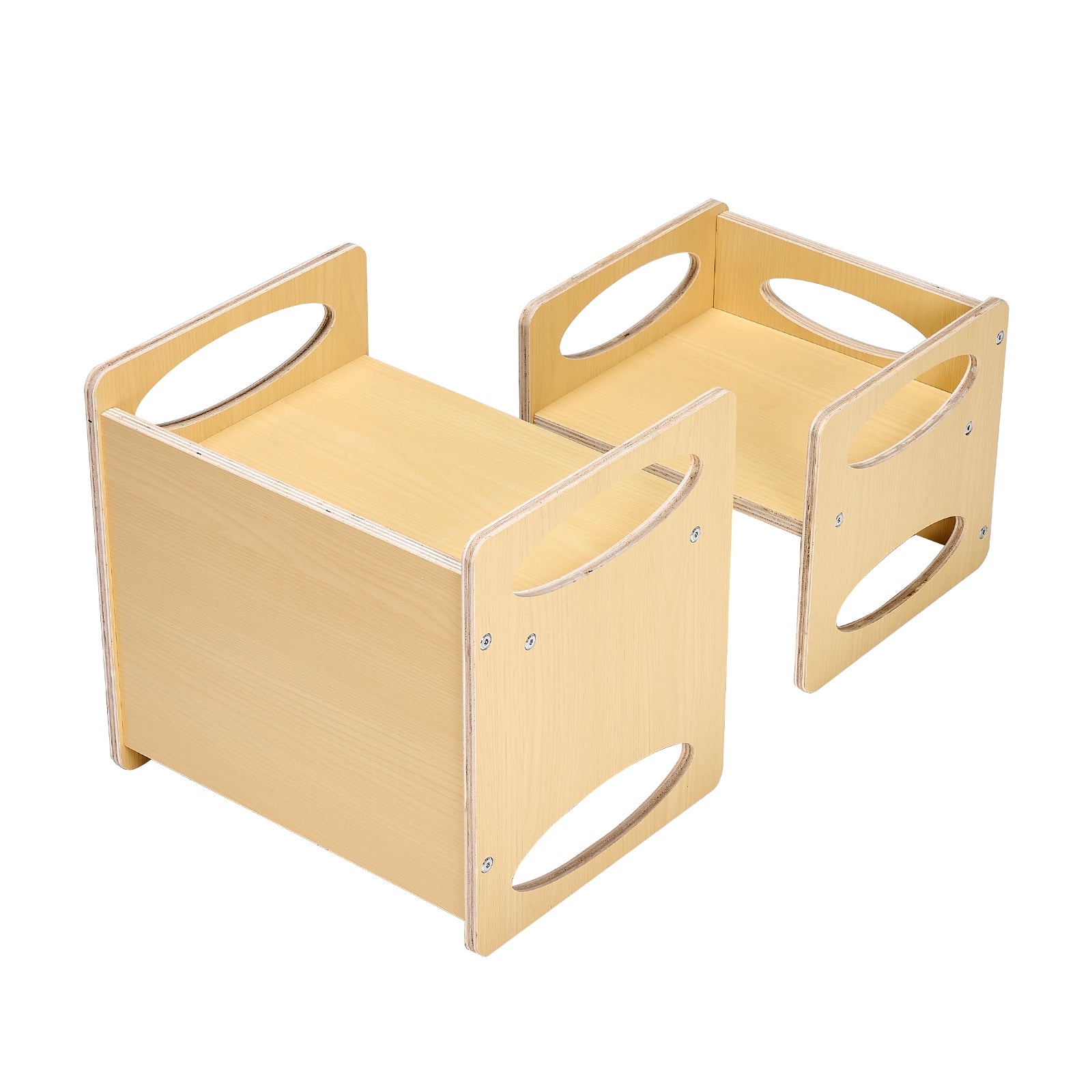 Montessori Weaning Table and Chair Set, Wooden Toddler Table and Chair Set for Aged 1-5, Adjustable Height Kids Montessori Ch