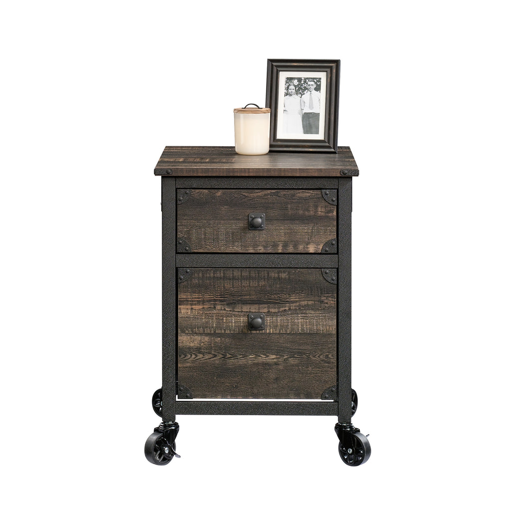 File Pedestal with Smooth-Glide Drawer, Dark Oak finish | Premium Home Decor - Grand Goldman