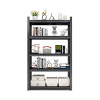Industrial Heavy-Duty Metal Garage Shelving Unit 72'H 5-Tier Black Adjustable Storage Rack - Grand Goldman Shop