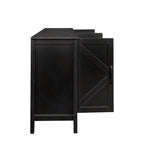 Cabinet with 4 Doors and 4 open shelgves,Freestanding Sideboard Storage Cabinet Entryway Floor Cabinet for Living Room Office Bedroom - Grand Goldman Shop