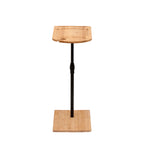 Couch Tray Table Bamboo Height Adjustable Side Table for Sofa C-shaped Oval End Tables with Slots for Bed & Chairs in Living Room & Bedroom (Oval + Rectangle) - Grand Goldman Shop
