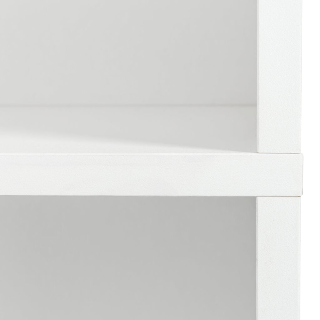 Elegant White Freestanding Cabinet with Inadjustable Shelves and Two Doors for Kitchen and Dining Room - Grand Goldman Shop