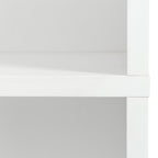 Elegant White Freestanding Cabinet with Inadjustable Shelves and Two Doors for Kitchen and Dining Room - Grand Goldman Shop