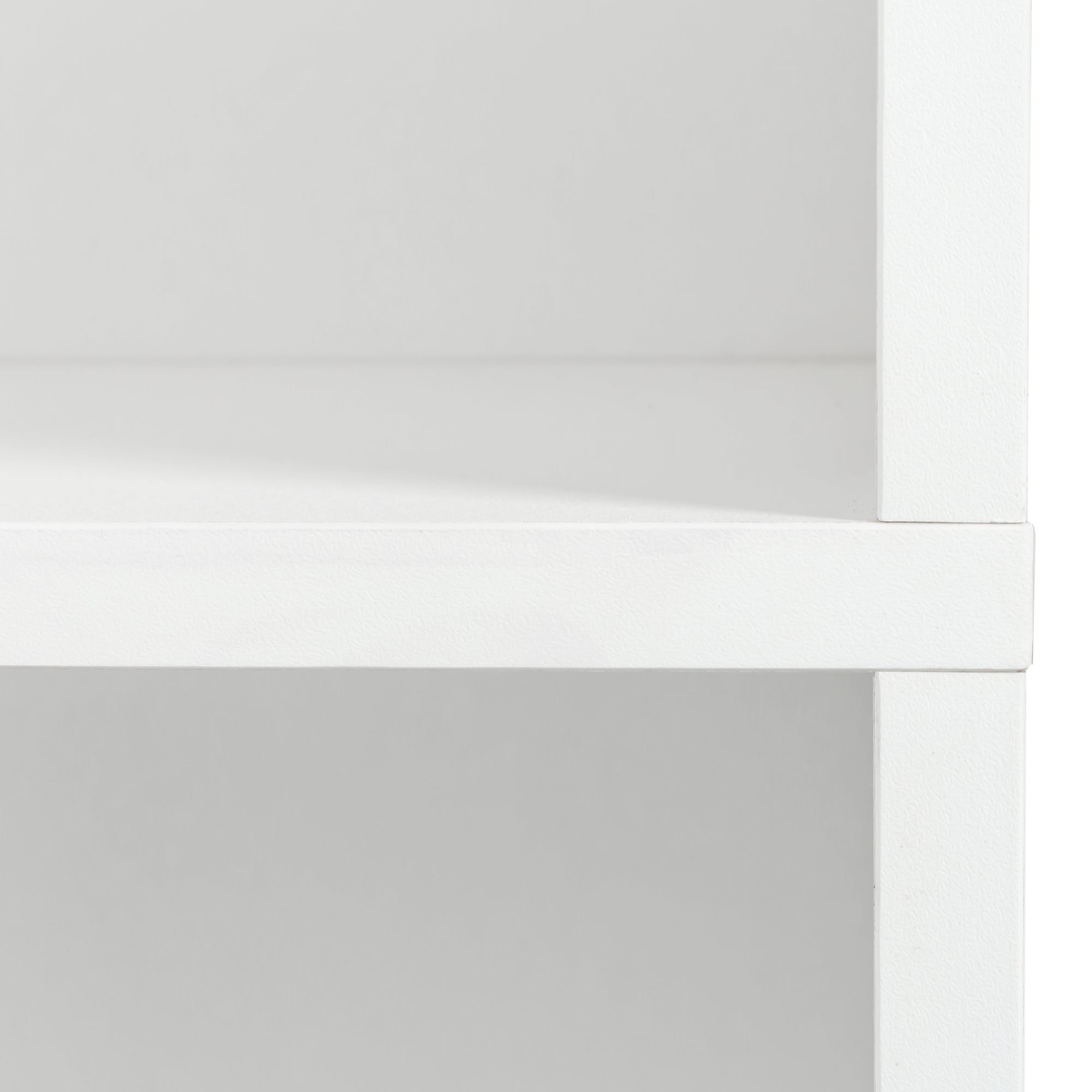 Elegant White Freestanding Cabinet with Inadjustable Shelves and Two Doors for Kitchen and Dining Room - Grand Goldman Shop