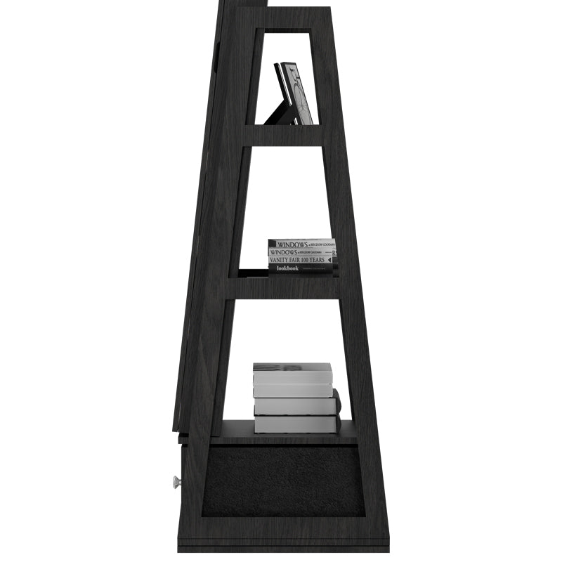 360°Swivel Jewelry Cabinet with Full Length Mirror, 360°Rotating Standing Jewelry Armoire Organizer, Lockable Storage Cabinet, Interior Lighted Mirror and Storage Drawers, Black - Grand Goldman Shop
