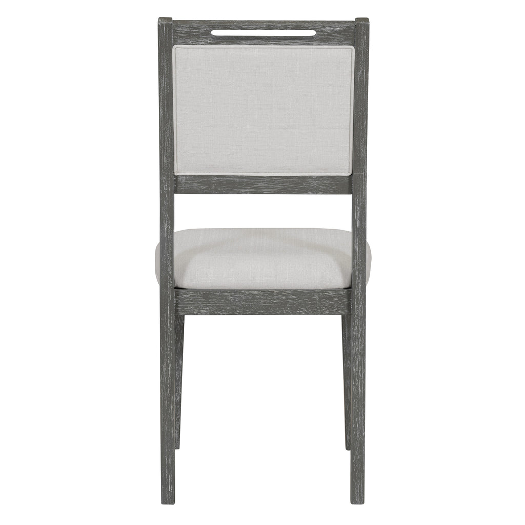 TREXM 6-Piece Retro Dining Table Set for 6, 60' Wood Kitchen Table and Chairs Set of 4 with Bench Designed Trestle Base for kitchen & Dining Room (Gray) - Grand Goldman Shop