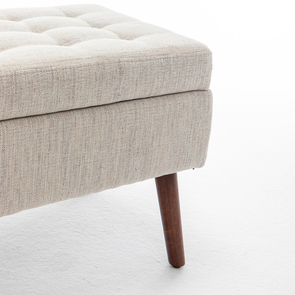 Storage Bench with Storage Bench for Bedroom End of Bed Bench Foot of Bed Bench Entryway Bench Storage Ottoman Bench 43.7' W x 18.1' D Off White Bench - Grand Goldman Shop