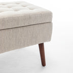 Storage Bench with Storage Bench for Bedroom End of Bed Bench Foot of Bed Bench Entryway Bench Storage Ottoman Bench 43.7' W x 18.1' D Off White Bench - Grand Goldman Shop