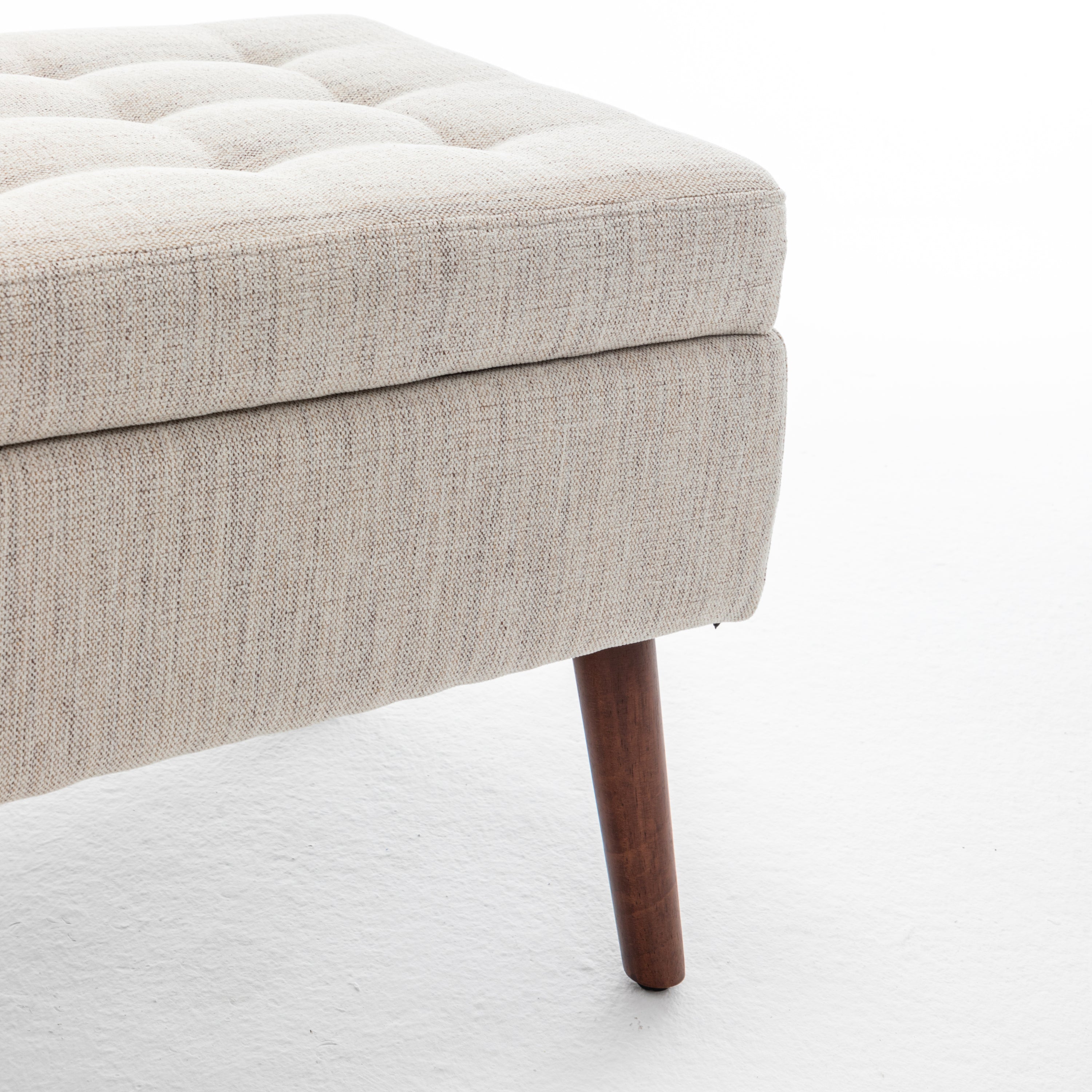 Storage Bench with Storage Bench for Bedroom End of Bed Bench Foot of Bed Bench Entryway Bench Storage Ottoman Bench 43.7' W x 18.1' D Off White Bench - Grand Goldman Shop