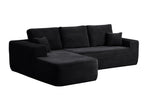 104' Cloud Sectional Sofa with L-Shape Chaise and Side Pockets , Modern Modular Design, Deep Seating, Upholstered Couch for Living Room/Bedroom, No Assembly Required (Plush Fabric), Black, Left-facing - Grand Goldman Shop