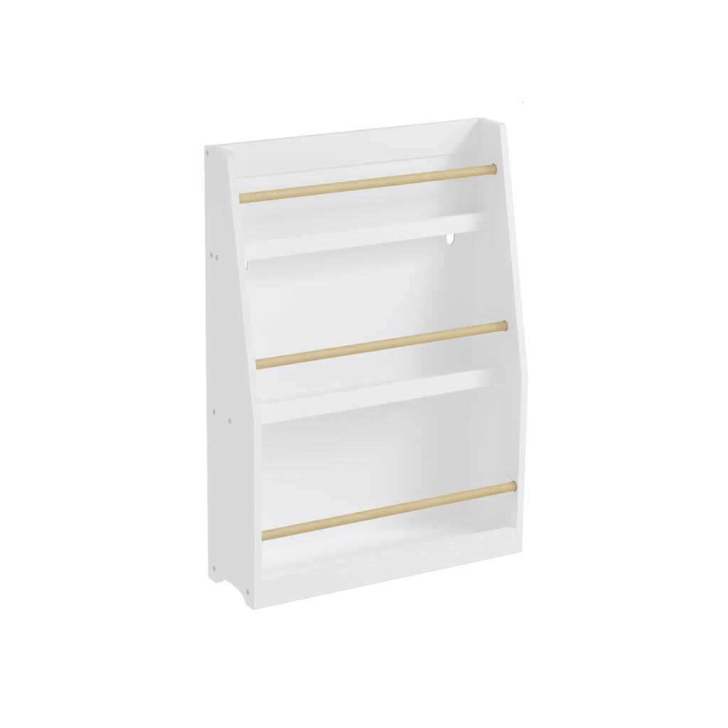 3 Tier Kids Book Shelf,Kids Book Rack, Helps Keep Bedrooms, Playrooms, and Classrooms Organized,White - Grand Goldman