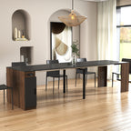 Modern Multifunctional Extendable Dining Table with Outlet, Space Saving Expanding Table with Storage for Party, Weddings, Meetings, Celebrations - Grand Goldman Shop