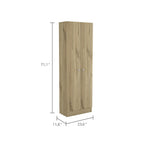 Multistorage Cabinet, Double Door, Five Shelves -Light Oak / Black | Premium Home Decor - Grand Goldman