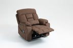 Old age electric lift chair, flat high density foam electric sofa, with heating and massage functions, can tilt to 180 degrees, 2 pocket cup holders, 2 remote controls, 4 OKIN motors - Grand Goldman Shop