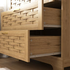 Wood 4 Drawer Dresser for Bedroom, Large Double Dresser with Wide Drawers, Modern Chest of Drawers,Storage Organizer Dresser,Nursery Dresser,for Living Room, Hallway, Bedroom, Kids Bedroom - Grand Goldman Shop