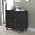 U_STYLE 27.6'' Painted Nightstand with pull-out tray, Fashion Bedside Cabinet with 3 Drawers, Minimalist Sofa Side Table with rubber legs and Metal handle for Bedroom Sofa Couch Office - Grand Goldman Shop