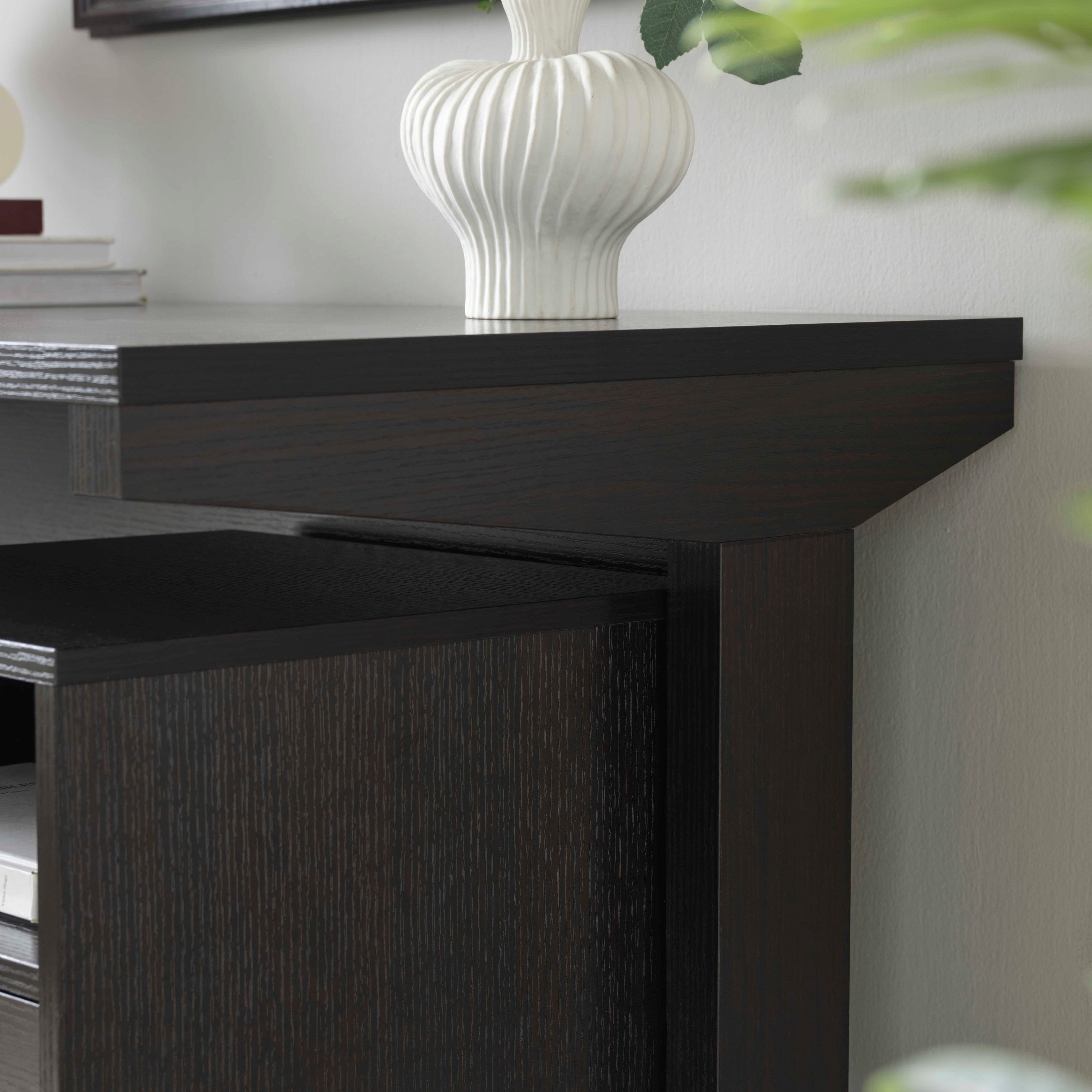 Home office desk with modesty panel and detached file cabinet on locking wheels with two drawers file drawer cubby shelf meta
