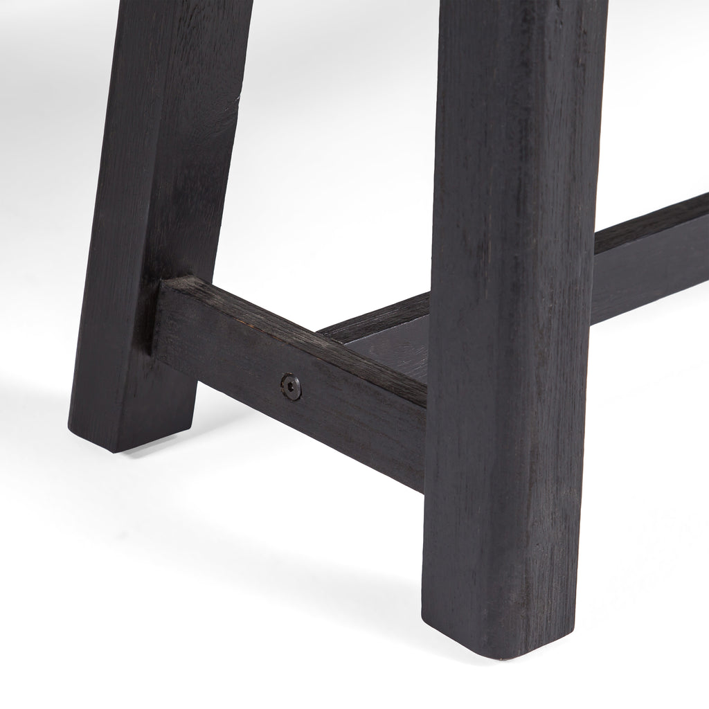 Cloud Outdoor Bench with Acacia Wood Frame and Slat Panel Design, Set of 2,Sandblast Grey and Black - Grand Goldman Shop