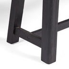 Cloud Outdoor Bench with Acacia Wood Frame and Slat Panel Design, Set of 2,Sandblast Grey and Black - Grand Goldman Shop