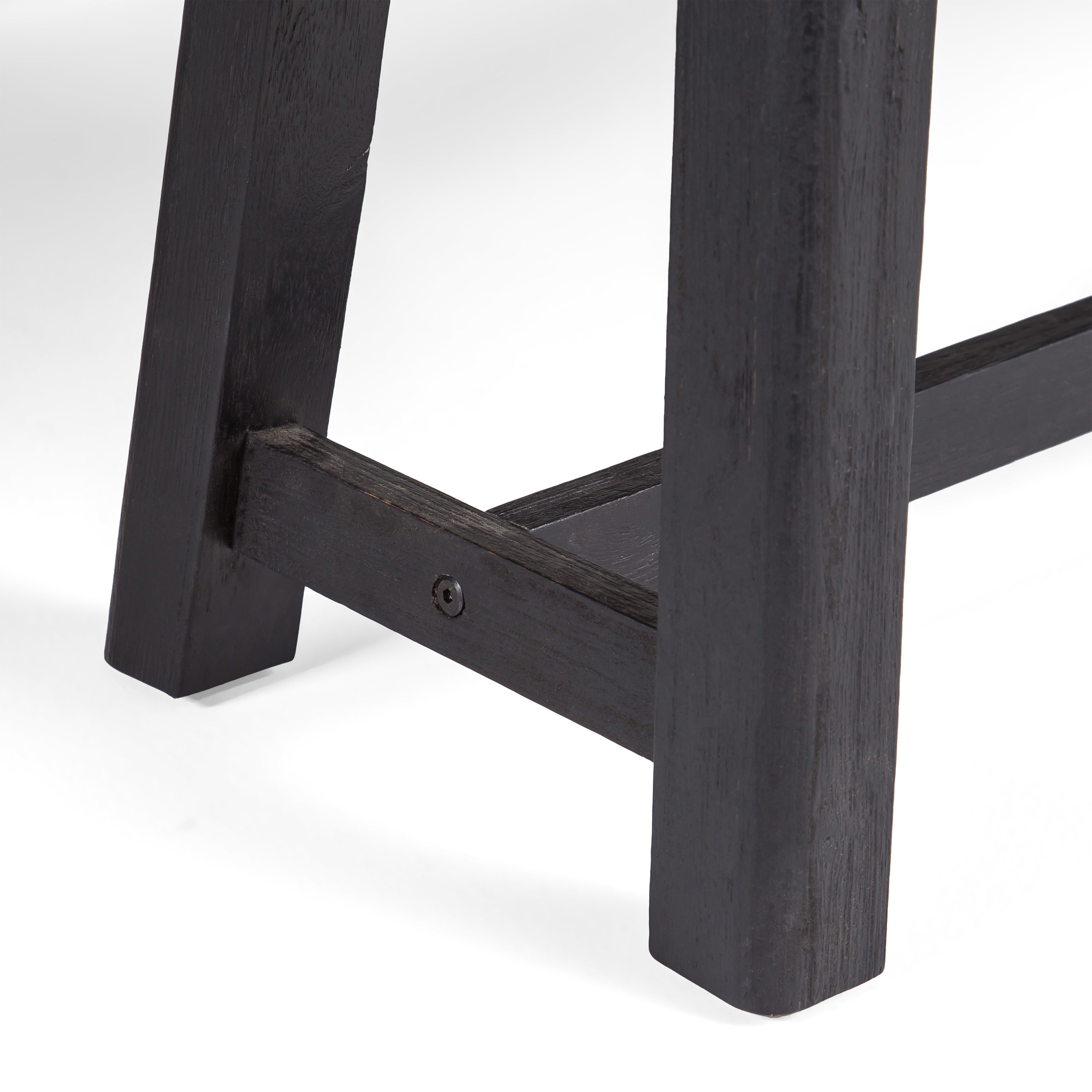 Cloud Outdoor Bench with Acacia Wood Frame and Slat Panel Design, Set of 2,Sandblast Grey and Black - Grand Goldman Shop
