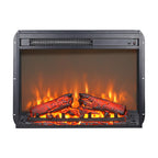 23 inch electric fireplace insert heater with log set & realistic flame, overheating protection without control - Grand Goldman Shop