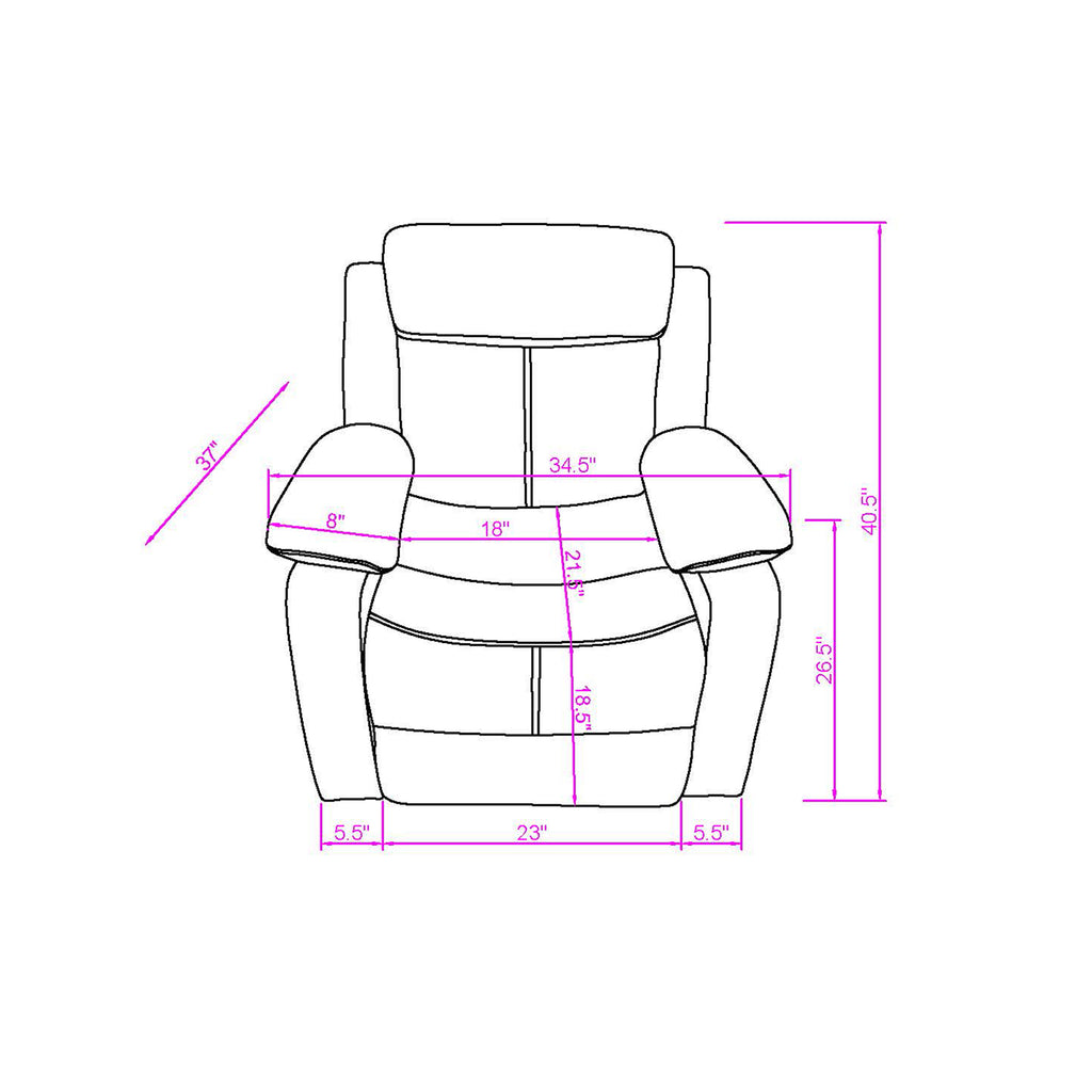 Blanche Black 3PC Reclining Sofa and Loveseat and Glider Recliner with LED Lights and Speakers in Black Upholstered Fabric, Medium Firm Seating, 3-Piece Set - Grand Goldman Shop