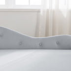 Grey Chaise Lounge Indoor, Velvet Lounge Chair for Bedroom with Storage & Pillow, Modern Upholstered Rolled Arm Chase Lounge for Sleeping with Nailhead Trim for Living Room Bedroom Office - Grand Goldman Shop