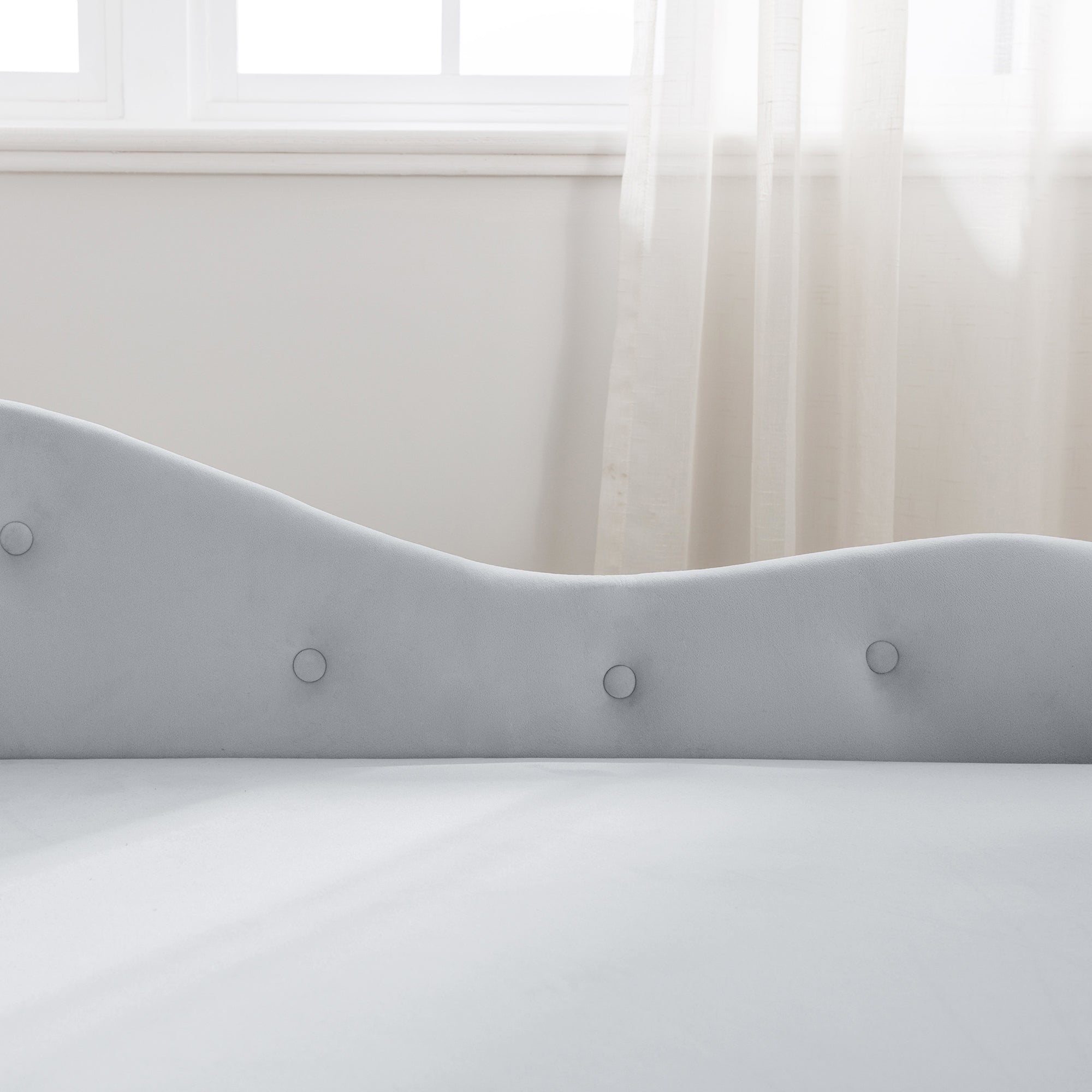 Grey Chaise Lounge Indoor, Velvet Lounge Chair for Bedroom with Storage & Pillow, Modern Upholstered Rolled Arm Chase Lounge for Sleeping with Nailhead Trim for Living Room Bedroom Office - Grand Goldman Shop
