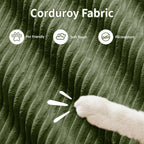 82'' loveseat sofa in luxuryCorduroy Fabric modular for free combo separation curved armrests ,anti-slip design high-resilience sponge fits living rooms bedrooms Audiovisual Room,Olive green - Grand Goldman Shop