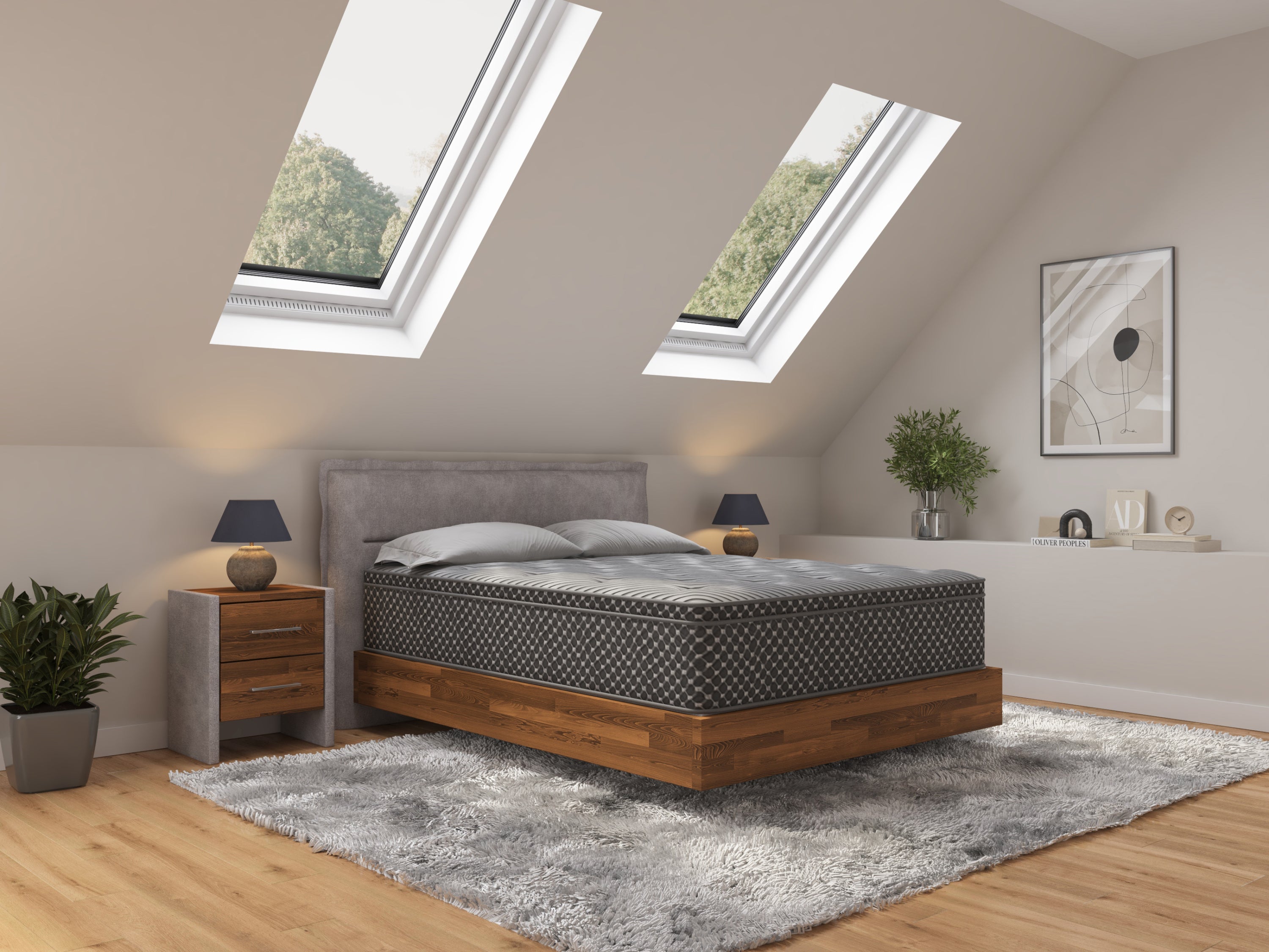 13' Quilted Eurotop Hybrid King Mattress, Plush - Grand Goldman Shop