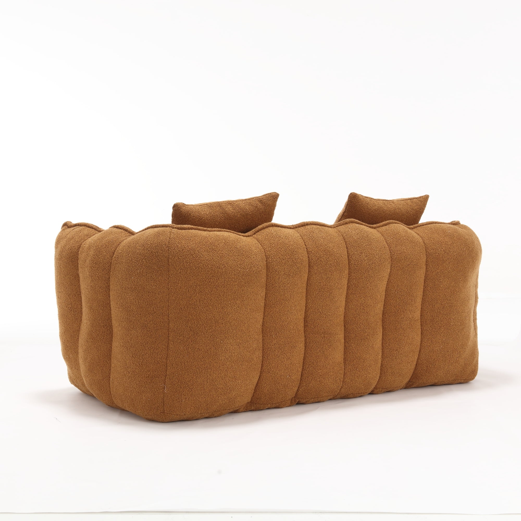 Cozy Beanbag Chair with High Resilience Foam Core for Two - Yellow Chenille, 66x35x25 inches - Grand Goldman Shop