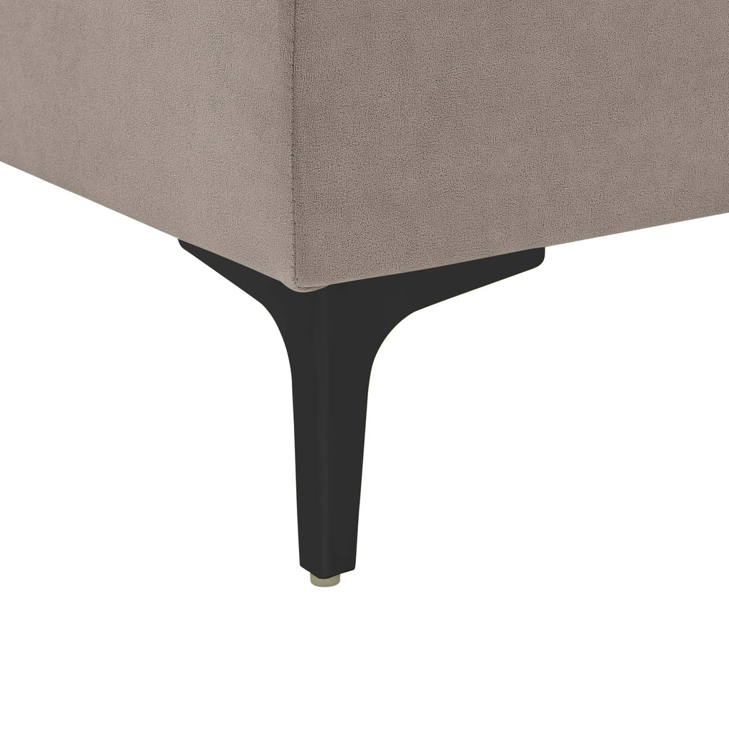 Polyester Blend Upholstered U-Shape Sectional with Metal Legs - Grand Goldman Shop