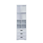 Kids Funnel White Bookcase Book Shelf Storage Unit with Book Display/Organizer Drawers - Classic White Color - Grand Goldman