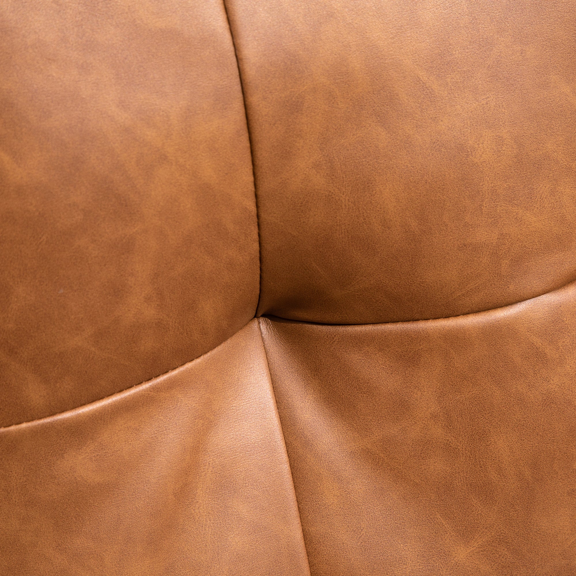 HOMCOM 51' Wide Loveseat with Armrest, 2-Seater Tufted PU Leather Double Sofa, Brown - Grand Goldman Shop