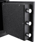 Black Steel Keypad Depository Safe with Anti-Fishing Baffles and Digital Lock, 1.72 Cu Ft | Premium Home Decor - Grand Goldma