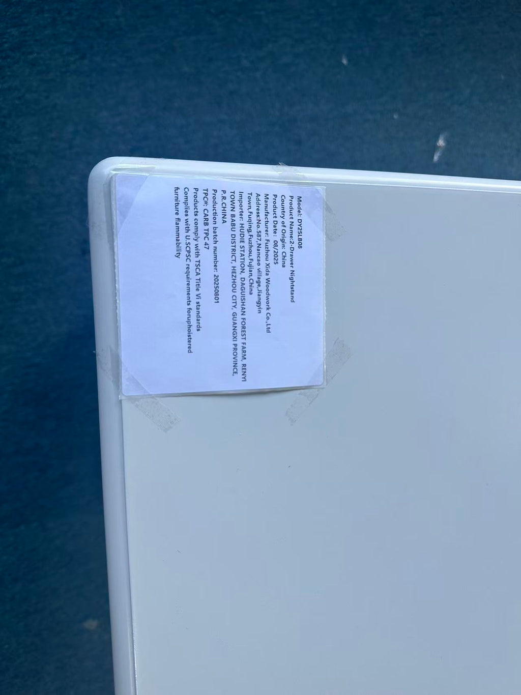 Modern  Nightstand with 2 Drawers, Bedroom Bedside Table with Gold Handles, Sturdy Wood Accent Table for Small Spaces, Living Room, Kids Room & Guest Room-Off White - Grand Goldman Shop