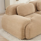 Hamlet LSF&RSF Corner Sofa W/Pillows Corduroy- Camel - Grand Goldman Shop