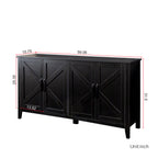 Cabinet with 4 Doors and 4 open shelgves,Freestanding Sideboard Storage Cabinet Entryway Floor Cabinet for Living Room Office Bedroom - Grand Goldman Shop