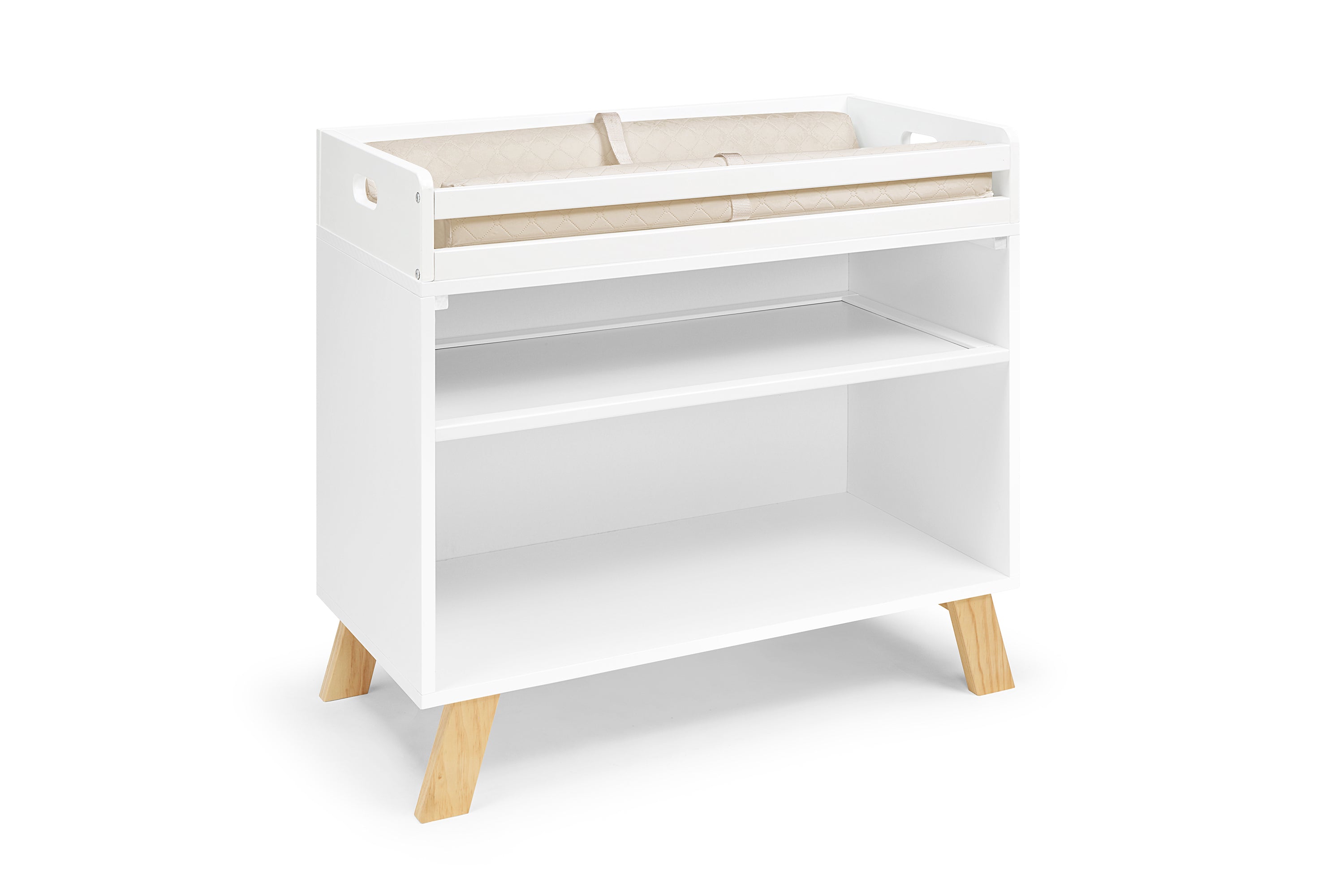 Livia Multi Purpose Changing Table White/Natural - Grand Goldman