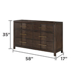 KENZO Modern King 5-Piece Storage Bedroom Set in Walnut Finish with LED Headboard, Bluetooth Speakers, USB Ports, Dresser, Mirror, Nightstand and Chest - Grand Goldman Shop